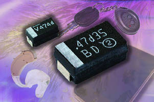 Tantalum Chip Capacitors offer lo DC leakage current of 0.005 CV.