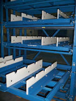 Roll-Out Shelving Racks help minimize handling time.