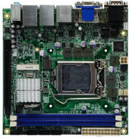 Mini-ITX Motherboard supports Intel® H61 PCH chipset.