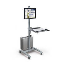 Rolling Computer Cart is for use with flat panel displays.