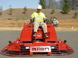 Riding Trowel features all-hydraulic powered design.