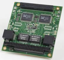 PC/104+ 2-Channel GbE Module connects to embedded networks.