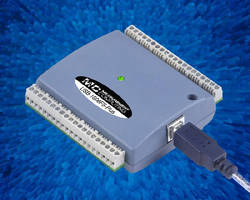 USB DAQ Device offers sampling rates up to 400 kS/sec.