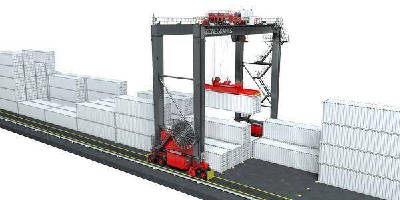 Rubber Tired Gantry Cranes offer hybrid power option.