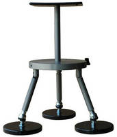 Magnetic, Anodized Aluminum Tripod offers flexible mounting.