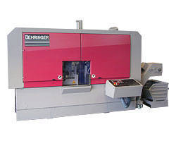 Automatic Bandsaw provides high-speed cutting of aluminum.
