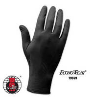 Black Disposable Nitrile Gloves feature 5 mil construction.