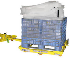 Low-Profile Cart aids in unloading of bulk containers.
