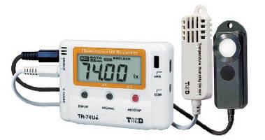 Data Logger measures luminance, UV, temperature, and humidity.