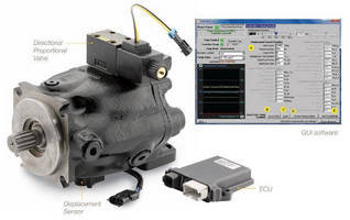 Electronic Controls optimize hydraulic pump performance.