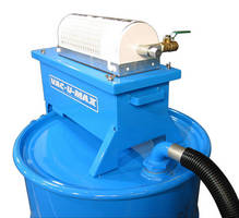 Industrial Vacuum Cleaner transfers liquid to drum at 1-2 gps.