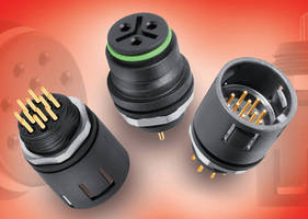 Snap-in Panel-Mount Connectors offer dip solder contacts.