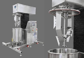 Dual-Shaft Mixer offers working capacity of 10-30 gallons.