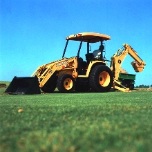 Light Backhoe provides ease of transport.