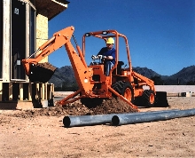 Tractor Loader Backhoe has 25 hp diesel engine.