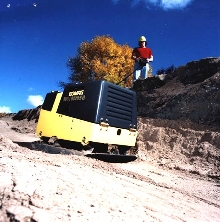 Soil Compactor stomps ground 3,000 times/min.