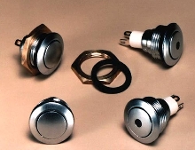 Pushbutton Switches are sealed for harsh environments.