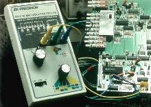 Transistor Tester has front-panel mounted LEDs.
