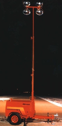 Portable Light Towers rotate 360 deg from ground.
