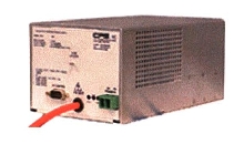 Power Supply charges capacitors at constant power.