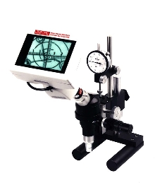 Depth-Measuring Microscope has color viewing system.