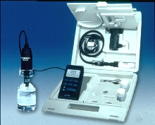 Dissolved Oxygen Meter features self-stirring probe.