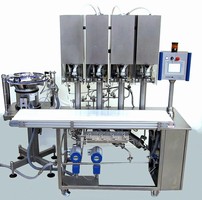 Bag Filling & Closing Machine produces aseptic IV bags.