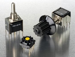 Rotary Switches come with dial and metal shaft actuators.
