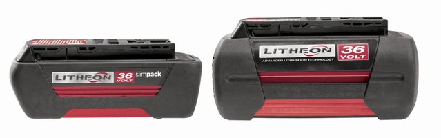 Lithium-ion Battery Platform offers two 36 V battery packs.