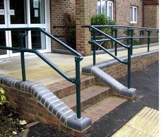 Railing System features structural, slip-on pipe fittings.