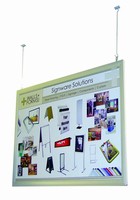 Display System features front-loading graphic frame system.