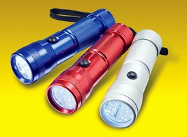 LED Flashlight features compact size.