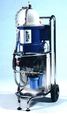 Portable Centrifuge cleans industrial fluids.