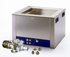 Ultrasonic Cleaners are available in volumes up to 47.6 gal.