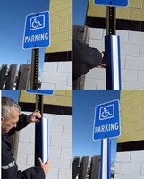 Sign System is offered with high visibility post covers.