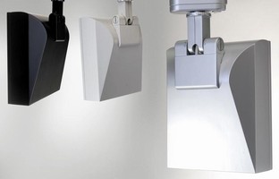 Luminaires come in black, platinum, and white finishes.