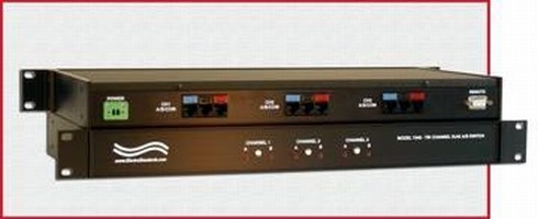 CAT5 A/B Switch can be controlled manually or remotely.