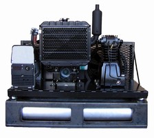 Diesel-Powered Unit combines generator and compressor.