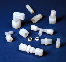 PFA Fluoropolymer Compression Fittings come in 12 styles.