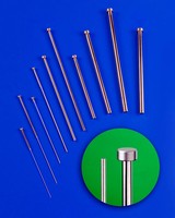 Ejector Pins are through-hardened to Rc 60-63.