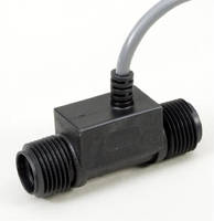 Sensors measure liquid flow rates of 0.05-1.5 L/min.