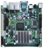 Mini-ITX Motherboard features 12 Vdc power input.