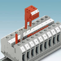 Ring Lug Terminal Blocks provide rugged bolt connection.