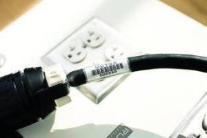 Bar Code Labels adhere to wires and cables.