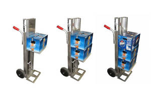 Automatic-Lift Cart allows for waist-level loading/unloading.