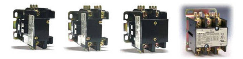Definite Purpose Contactors feature universal mounting plate.