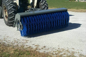 Rotary Broom attaches to tractors.