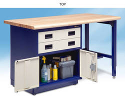 Storage Cabinet Workbenches support static load of 1,000 lb.