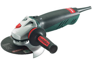 Angle Grinder features quick change wheel system.