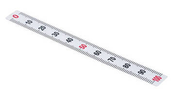 Self-Adhesive Rulers are available in metric lengths.